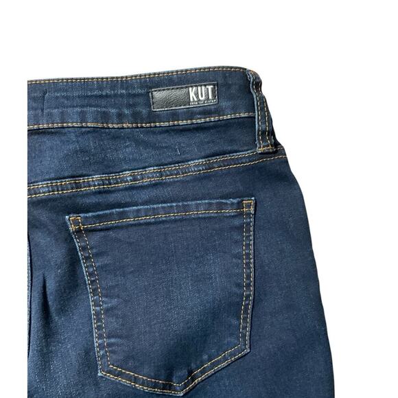 KUT FROM THE CLOTH Connie Ankle Skinny Size 6 Dark Blue Fringe Bottom Casual - Picture 8 of 12